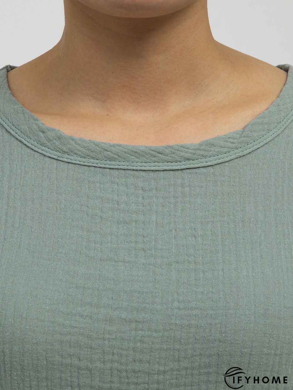 Plain Linen Short Sleeve Casual Blouses | IFYHOME