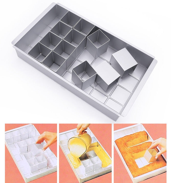 Alphabet Letter Number Cake Tin Pan Decorating Cutter Tray Mould Set