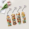 4Pcs Special Shape Flower Lights Diamond Painting Bookmark Art Projects