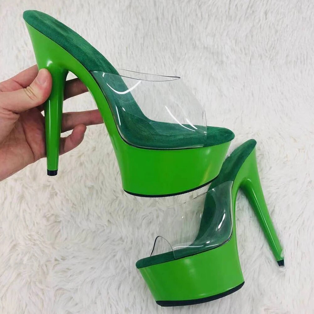 TAAFO Leecab 6Inch/15cm Pvc Upper High Heels Platform Party Exotic Pole Dancing Sandals