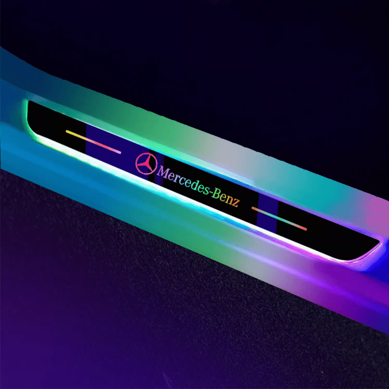 Mercedes-Benz-Compatible Smart LED Color Car Door Sill Protector