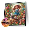 Diamond Painting-DIY Full Round Drill Girl(40x40cm)