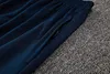 Joyfball 2024/2025 Kids Size Juventus Long Zipped Jacket Royal Blue Football Jersey （Vintage style）