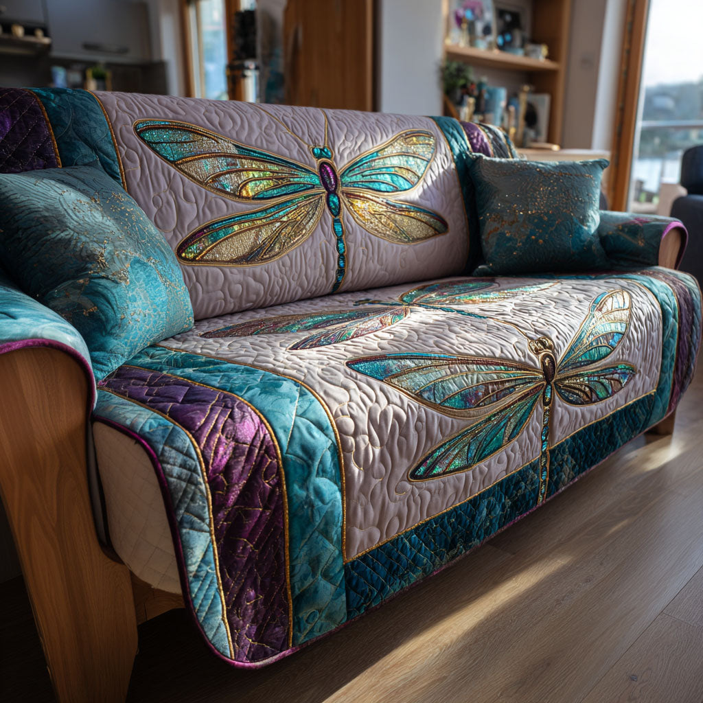 Mystic Bloom Quilted Sofa Cover NCU0TV778 everthome