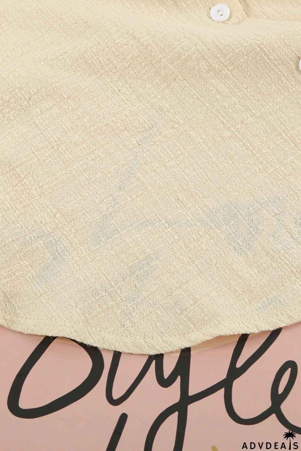 Turn-down Collar Button Front Tank