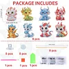 8Pcs Diamond Painting Dragon Stick Stakes Diamond Art Ornaments