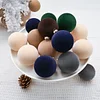 12PCS Christmas's Tree 6CM Velvet Hanging Decor Balls