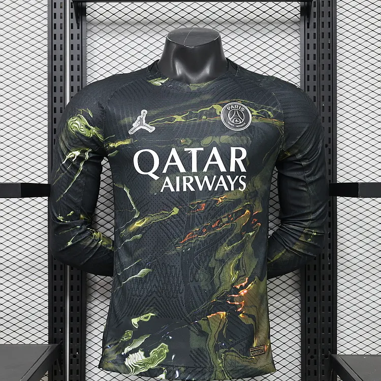 26-27 Paris Away Long-Sleeve Player Version Football Jersey &ndash; 1:1 Thai Quality