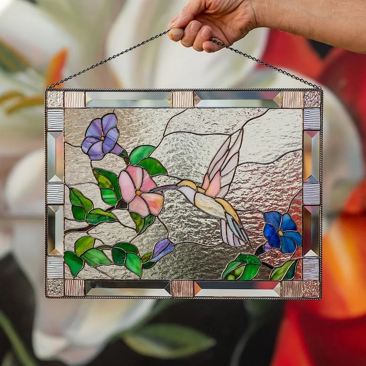 🎉New Years Sale - 75% Off - Cardinal Stained Window Panel🦜🦜