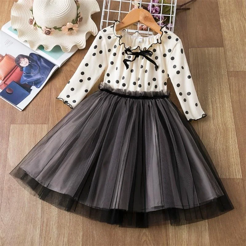 Long Sleeve Christmas Dress for Girls Party Wedding Dress Girl Princess Events Frocks Dresses Pageant Children New Year Costume