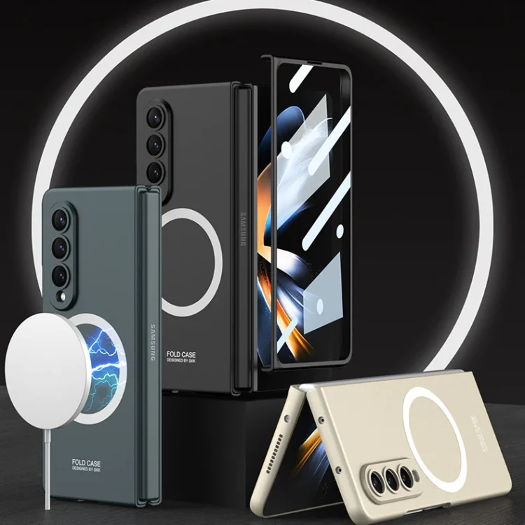 Suitable for Samsung Fold 3/Z Fold 4 ultra-thin Case, Case And Film Integrated Magnetic Charging Phone Case