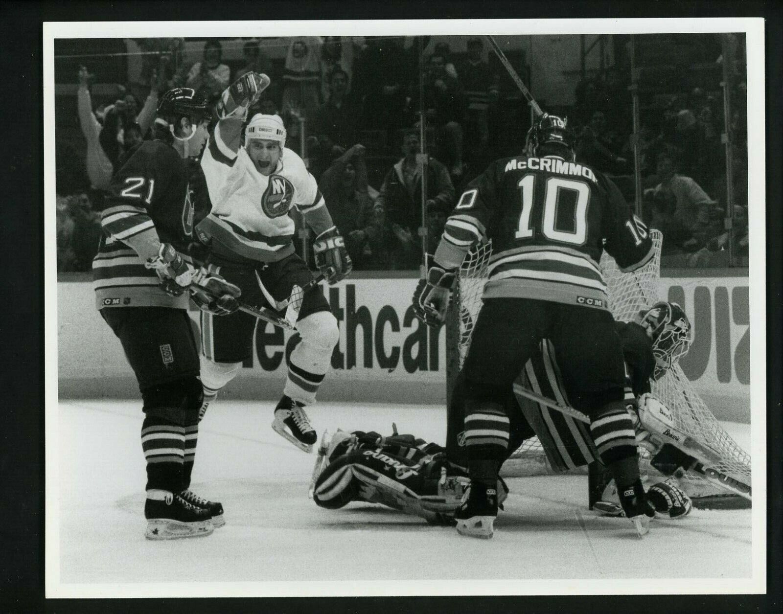 1995 Press Original Photo Poster painting by Bob Olen New York Islanders Whalers