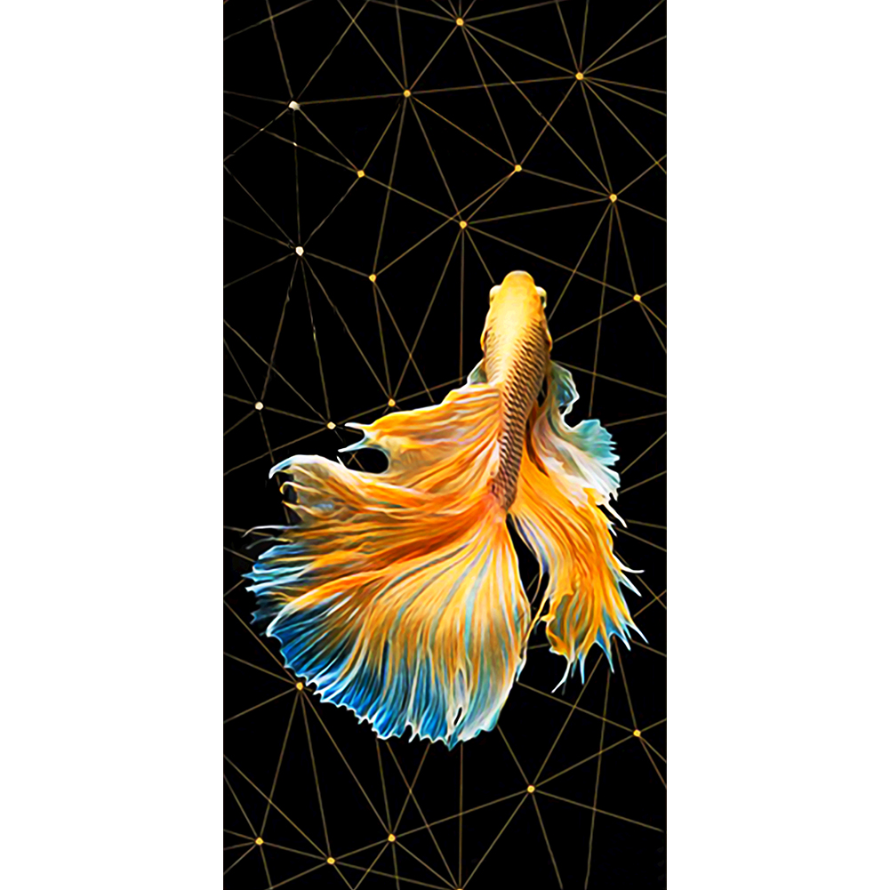 

45*85CM - Round Drill Diamond Painting - Goldfish, 501 Original