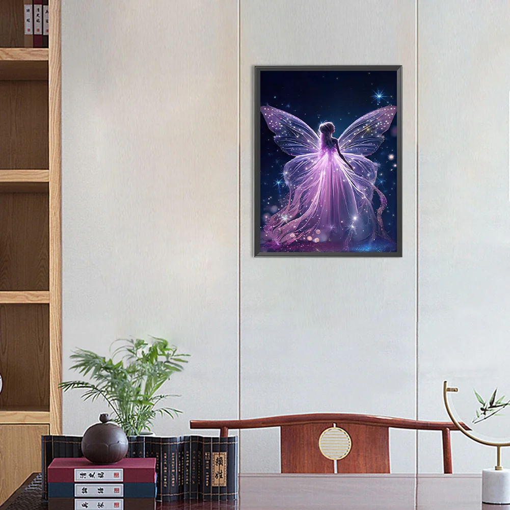 Diamond Painting - Full Round Drill - Butterfly Fairy(30*40cm)