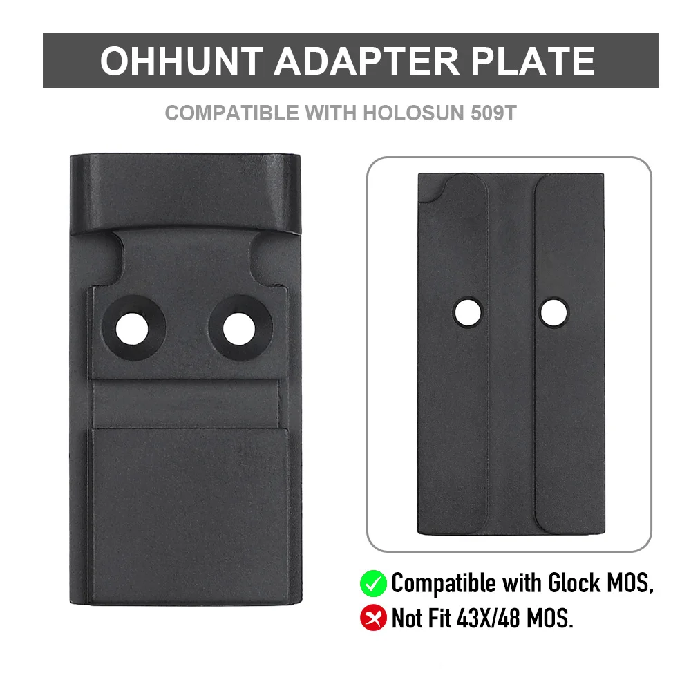 ohhunt® Optics Adapter Plate Compatible with Glock MOS Holosun 509T