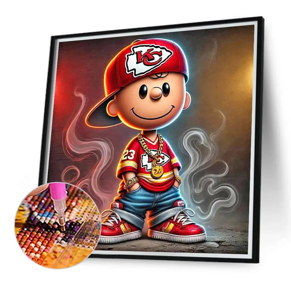 Diamond Painting - Full Round Drill - Kansas City Chiefs(Canvas|40*40cm)
