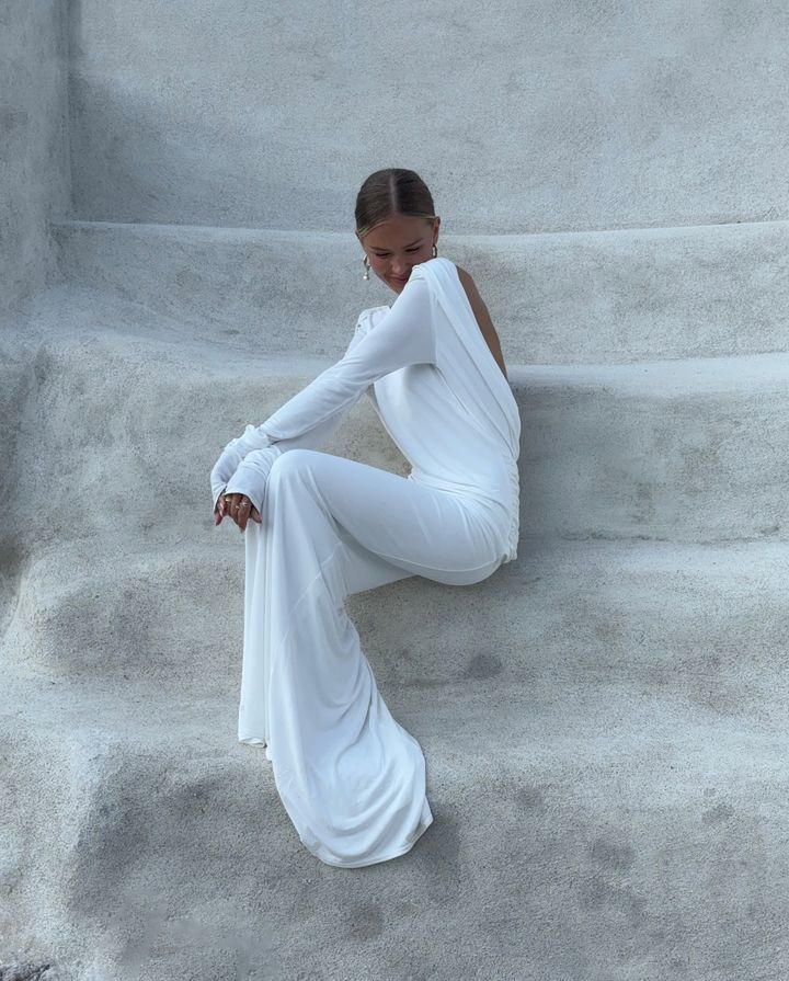 Elegant Long Sleeve Bodycon Party Club Evening Dress Women Sexy Backless SlimVestido Fashion Autumn/Winter New 2024
