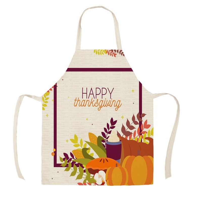 Linen Kitchen Apron - Butterfly Flower Girl letclo 