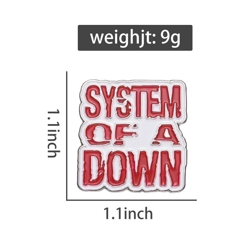 Cartoon Style Round Letter Heart Shape Alloy Stamping Stoving Varnish Plating Unisex Brooches