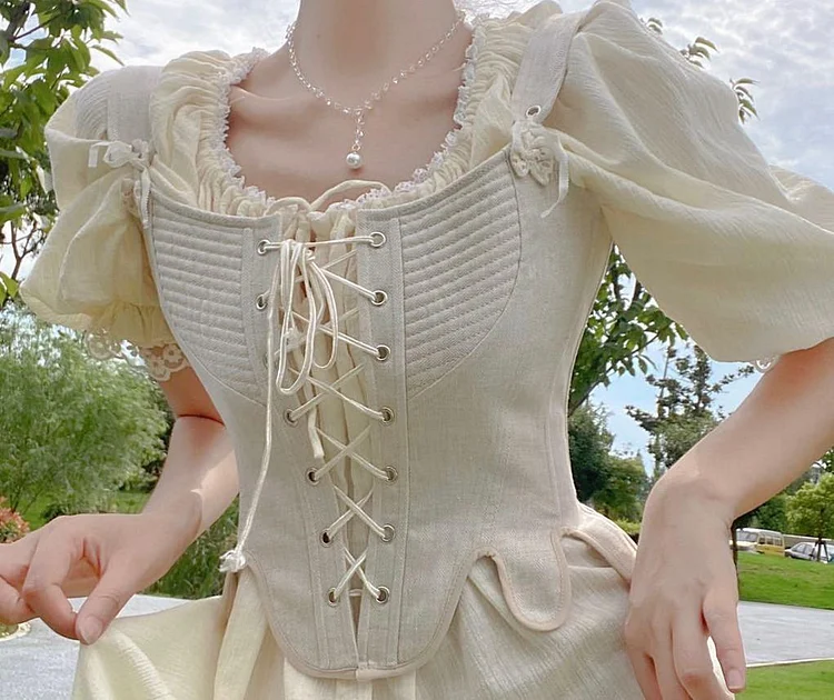 Fairy Tales Aesthetic Handmade Vintage Period Drama Inspired lace up Corset Stays QueenFunky
