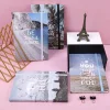 24PCS Travel and Positivity A5 / A6 / A7 Portable Writing Paper Notebooks Diary Meeting Stationery Gift