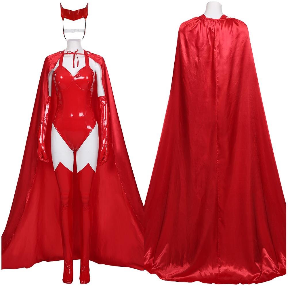 Wandavision wanda and vision Sexy Scarlet Witch Wanda Maximoff Women Outfit Halloween Carnival Costume Cosplay Costume