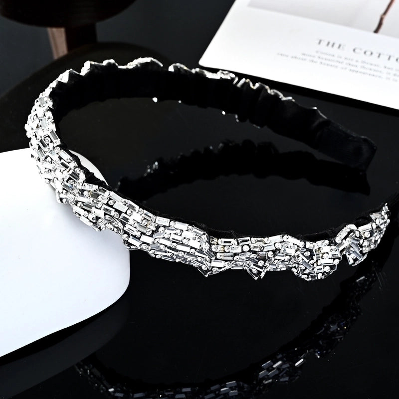 Retro Geometric Rhinestone Hair Band 1 Piece