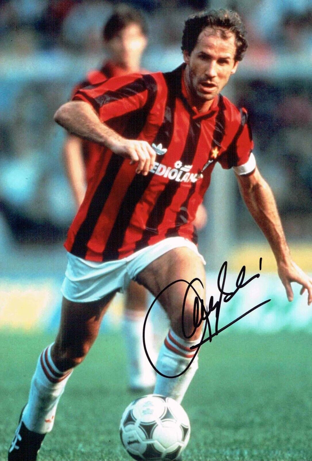 Franco BARESI Signed Autograph 12x8 Photo Poster painting 2 AFTAL COA Italy AC Milan Legend RARE