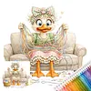 Wool Duck Full 14CT DIY Stamped Cross Stitch Kits 11.81x11.81inch Embroidery Needlepoint Starter Kits Cross Stitch Art and Crafts Kits for Beginners Adults Home Decor
