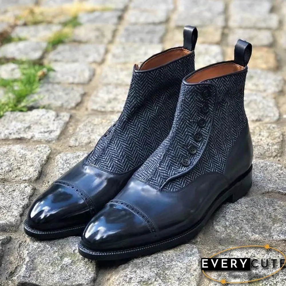 Handmade Elegant Vintage Chelsea Button Boots