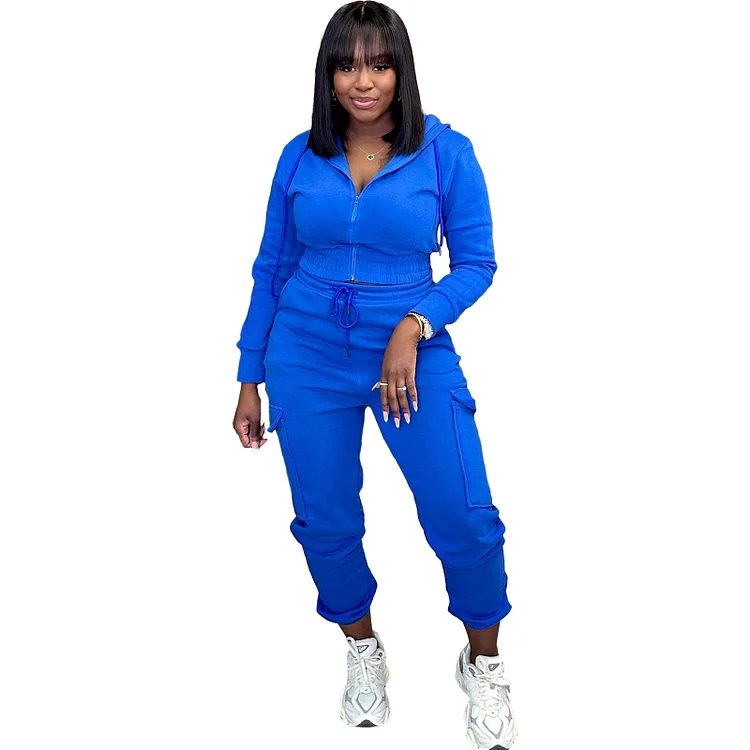 PASUXI Women's Sets Loungewear Hoodie And Sweatpants Two Piece Set Girls Sportswear Tracksuit Streetwear Jogging Zipper Sets huanwei