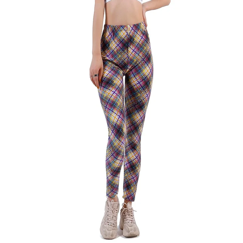 CUHAKCI Printed Leggings Women Pants XXL Workout Trousers High Waist Leggins Fitness Activewear Sport Elastic