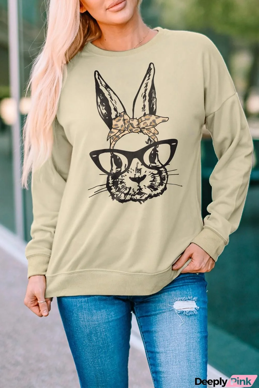 Easter Graphic Drop Shoulder Sweatshirt