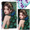 (40*70cm)Peacock Girl - Full Round Drill Diamond Painting