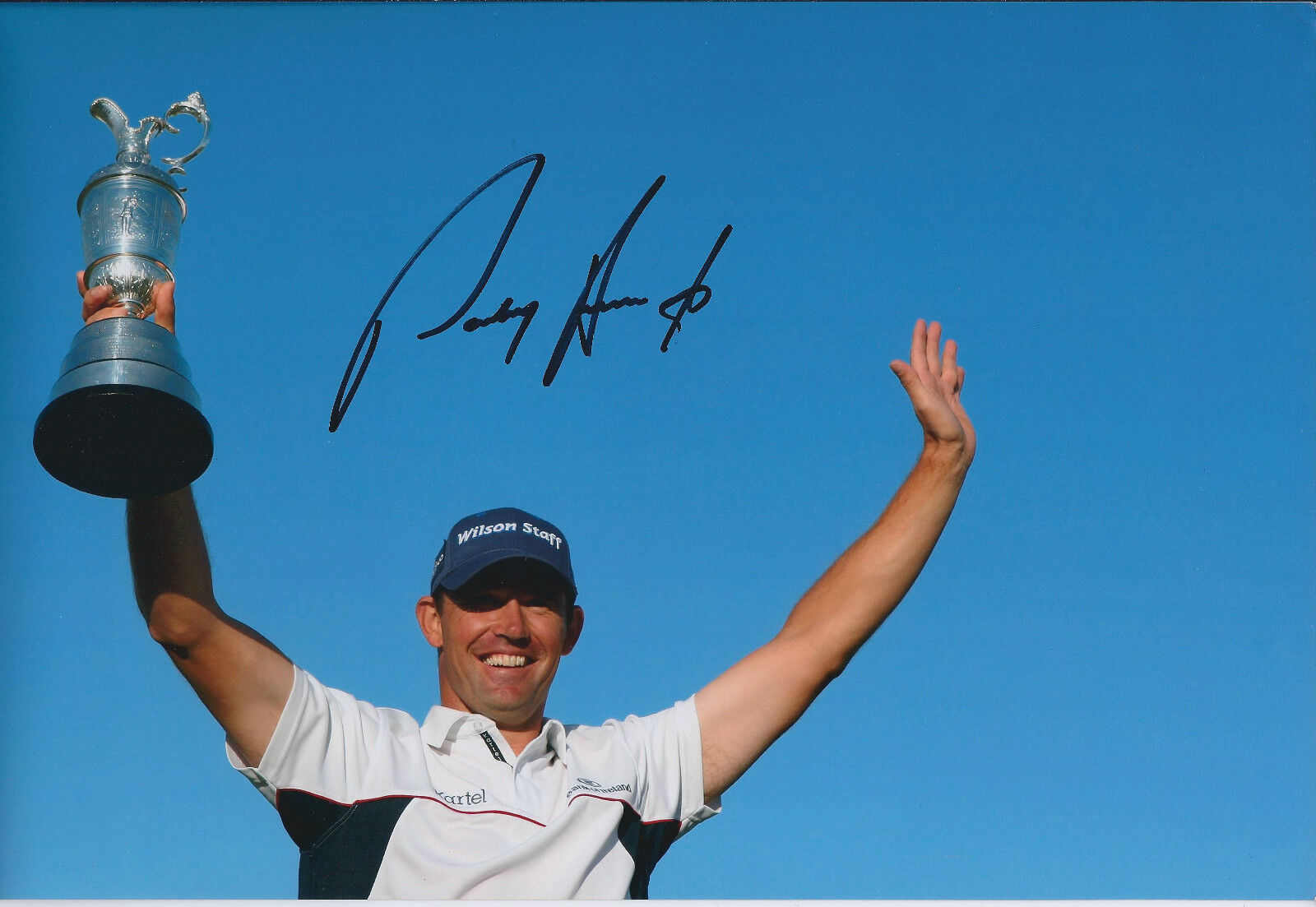 PADRAIG HARRINGTON SIGNED Autograph 12x8 Photo Poster painting AFTAL COA Royal Birkdale Golf