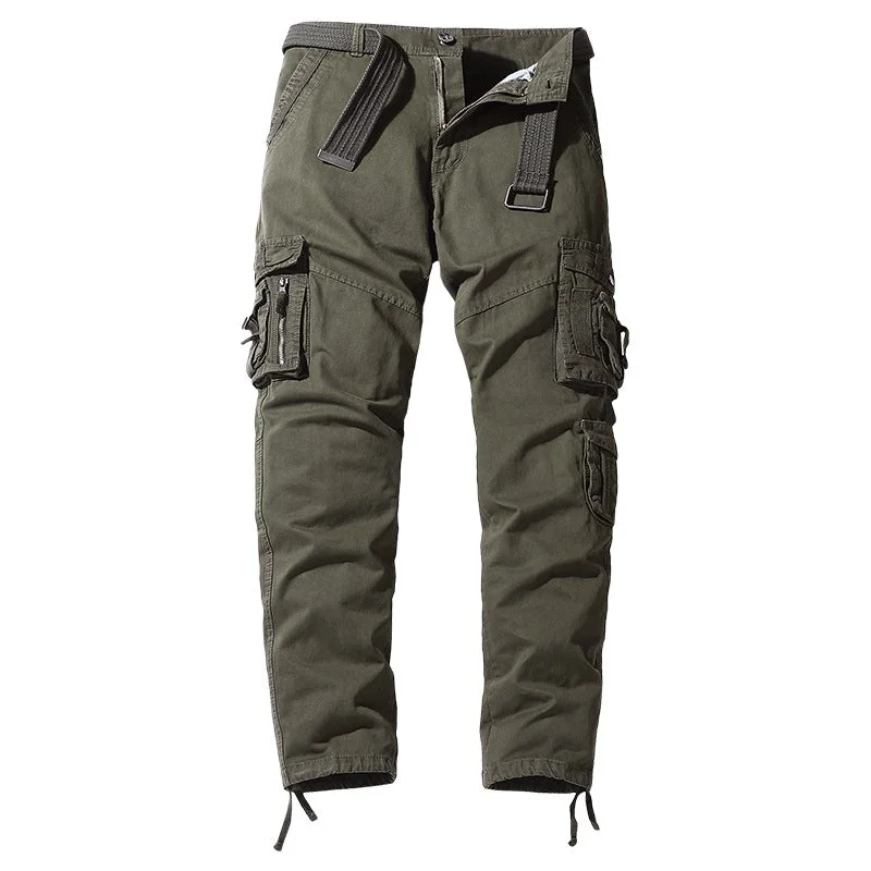 Men's Loose Straight Multi-pocket Outdoor Overalls
