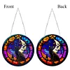 5D DIY Diamond Special Shape Double Sided Effect  Hanging Halloween Animal Home Garden Decoration Kit(Cat)