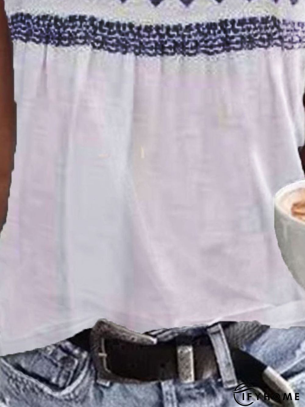 Crew Neck Cotton Casual Tops | IFYHOME