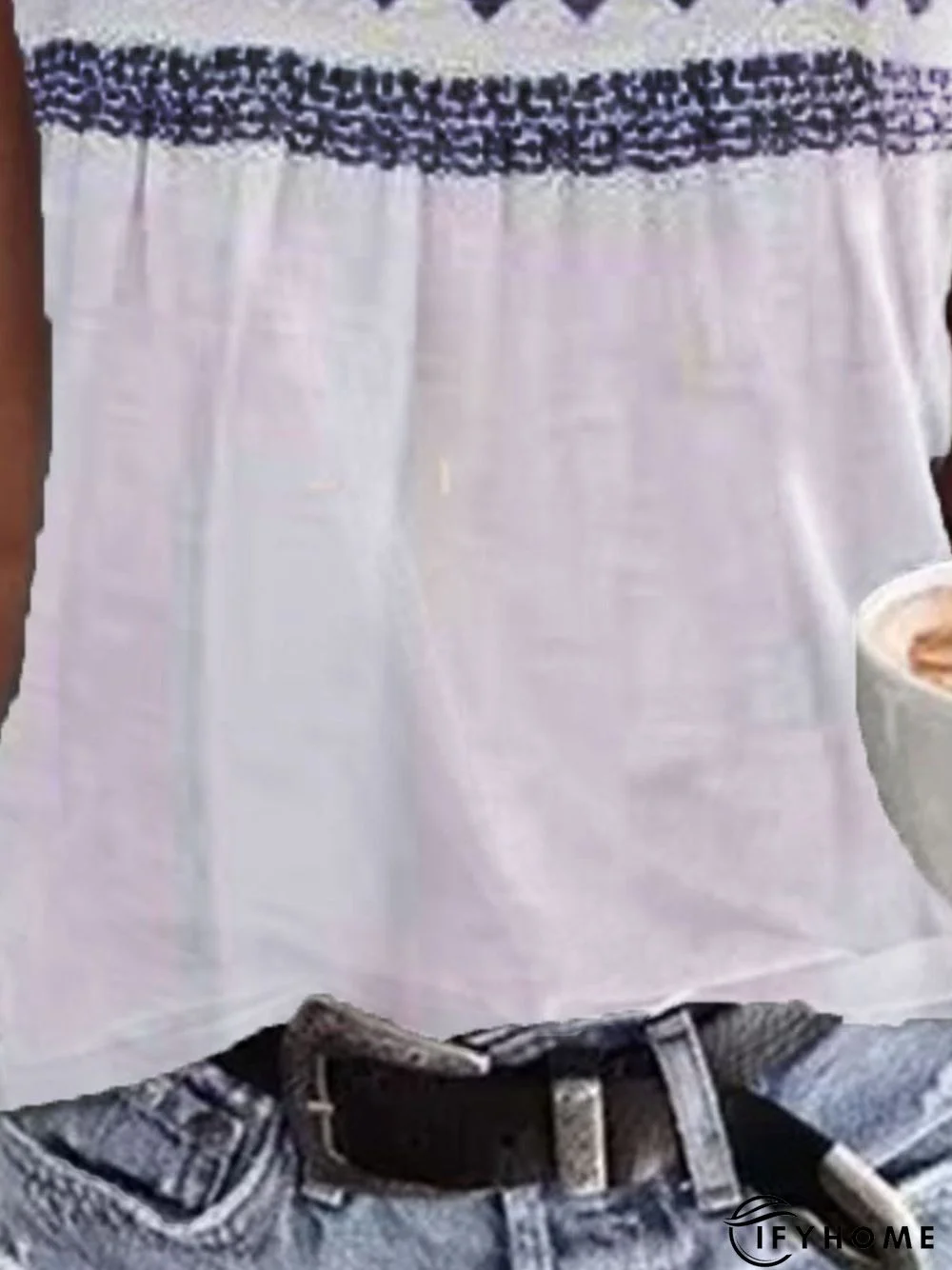 Crew Neck Cotton Casual Tops | IFYHOME