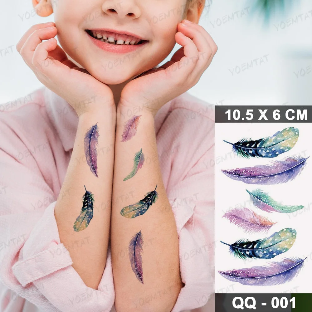 Waterproof Temporary Tattoo Sticker Moth Butterfly Wolf Snake Deer Panda Animal Flash Tatto Women Men Kids Body Art Fake Tattoos