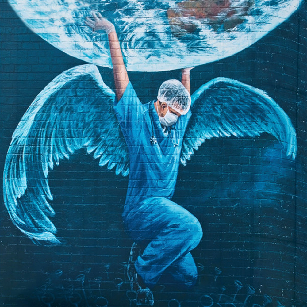 

40*40CM - Round Drill Diamond Painting - Medical Personnel, 501 Original