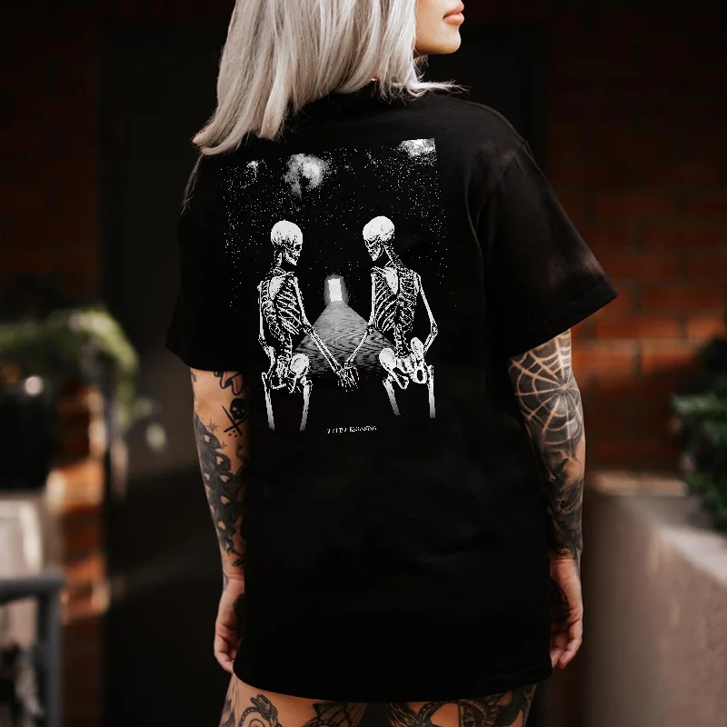 Bones Hold Hand Printed Women's T-shirt -  