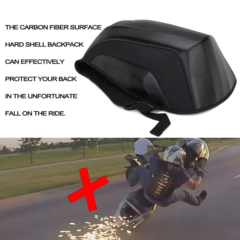 Motorcycle Backpack Waterproof Bag Hard Shell Backpack