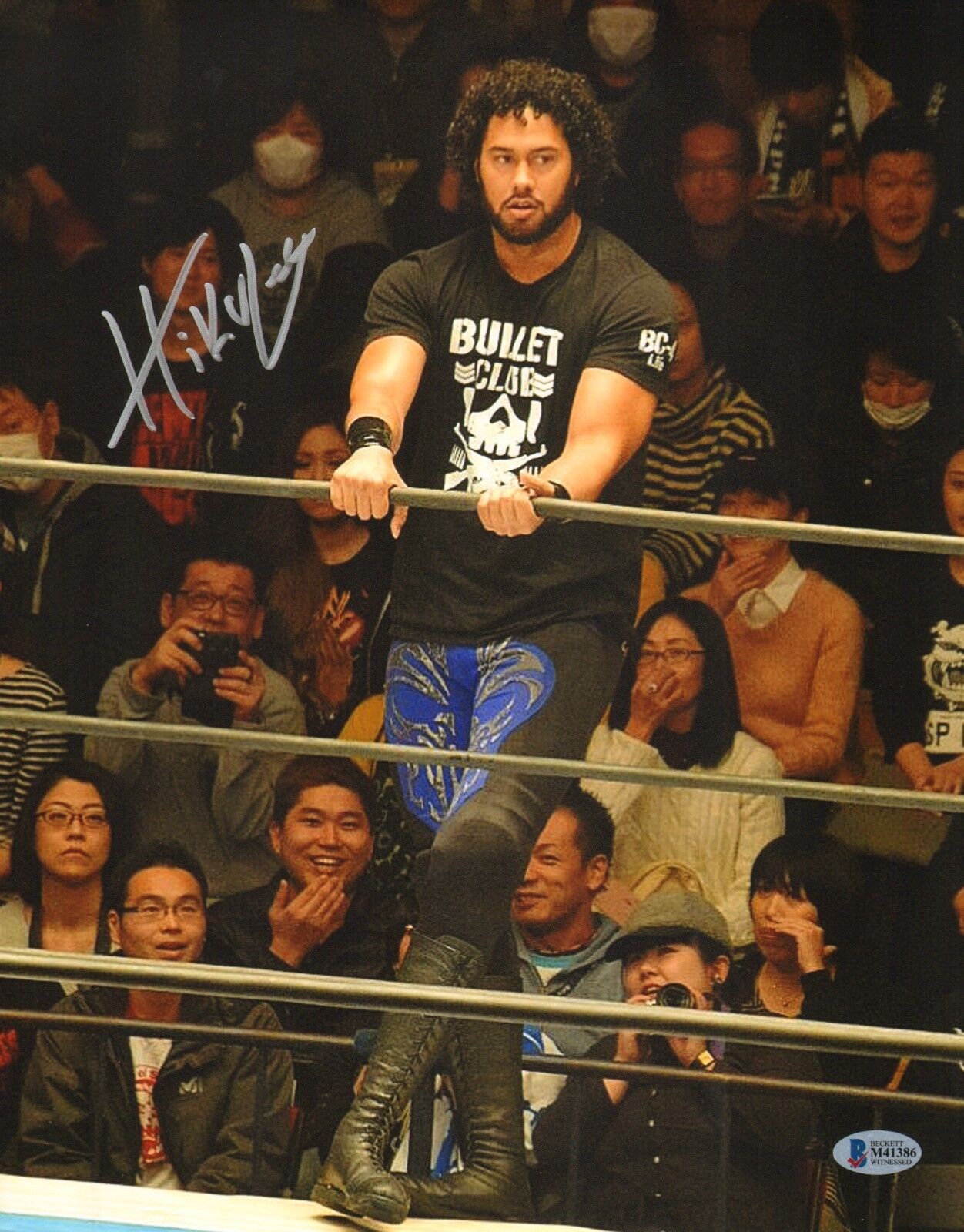 Hikuleo Signed 11x14 Photo Poster painting BAS Beckett COA New Japan Pro Wrestling Bullet Club 1