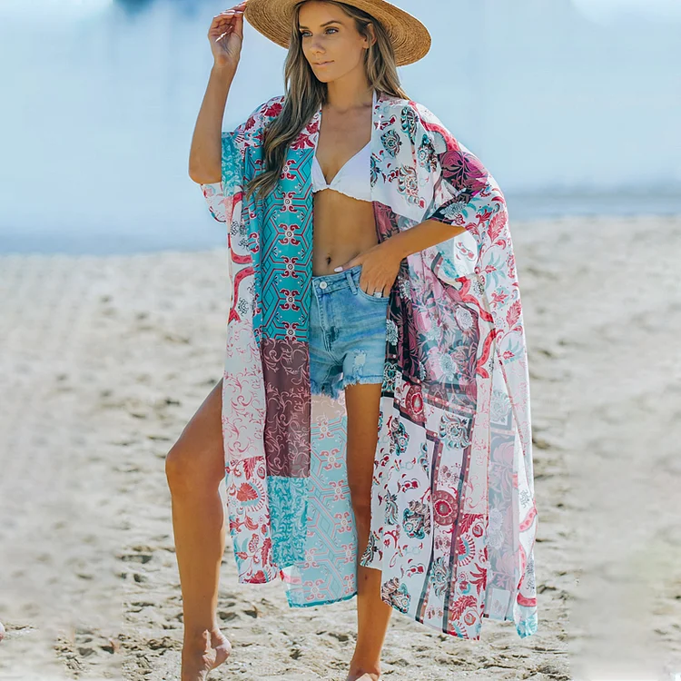 Bohemia Style Print Cover Up