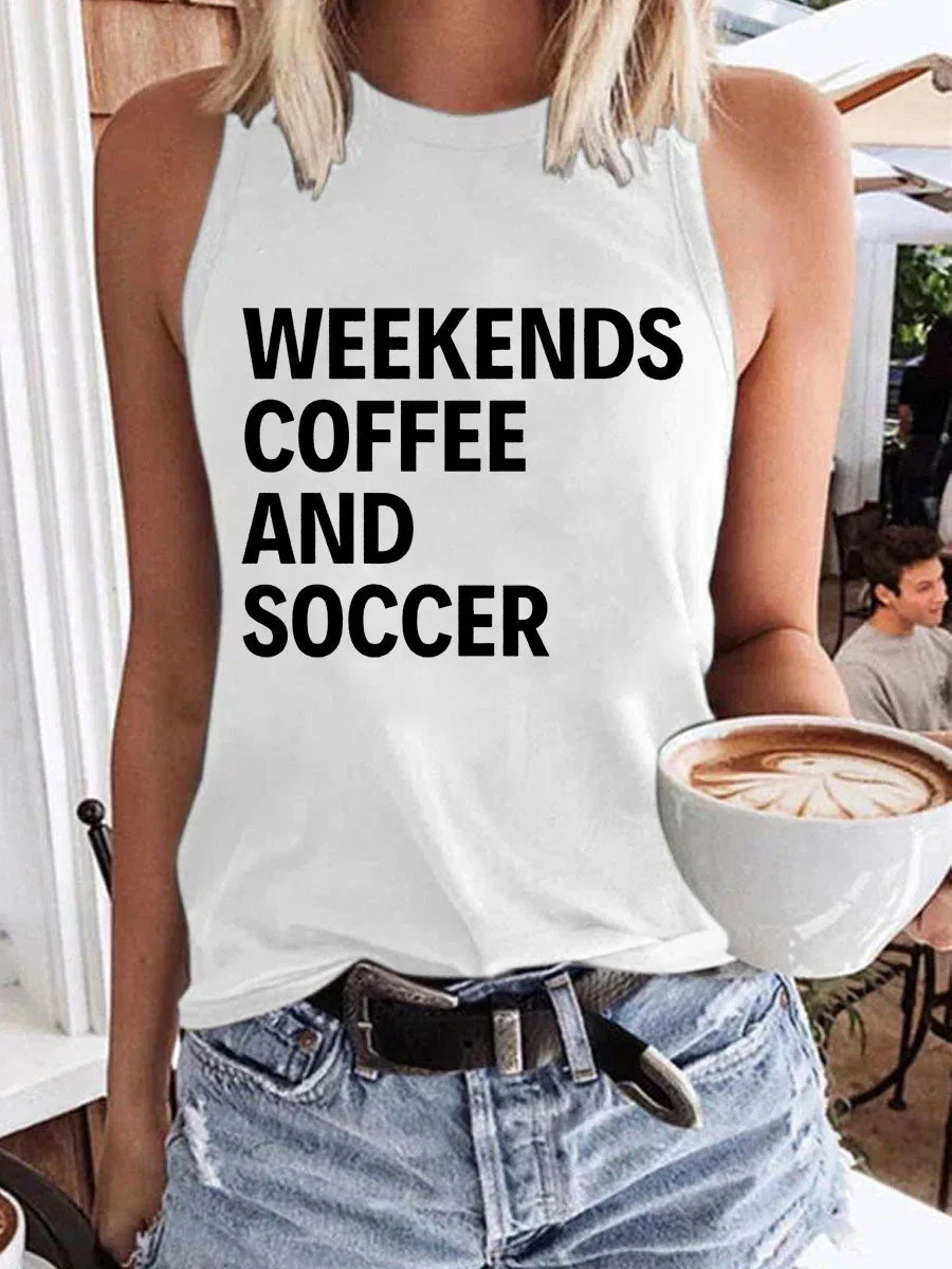 Weekends Coffee And Soccer Tank