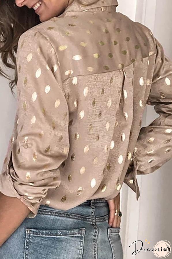 Loose Long Sleeve Lapel Top
