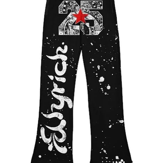 Loveciss Artistic Fly Get Rich Vintage 25 Stylish Casual Flared Trousers