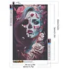 (40*60cm)Halloween Skull Girl - Full Round Drill Diamond Painting