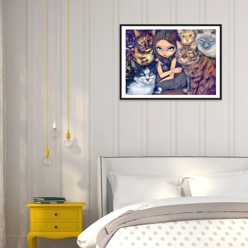 Full Round Diamond Painting 40*30cm - Big Eyes Doll